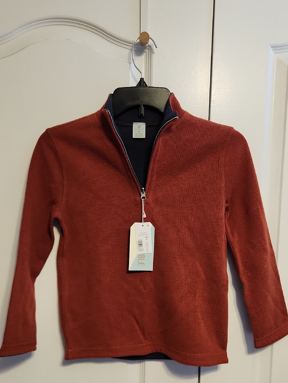 Class Club Boys Rust Red Half-Zip Pullover